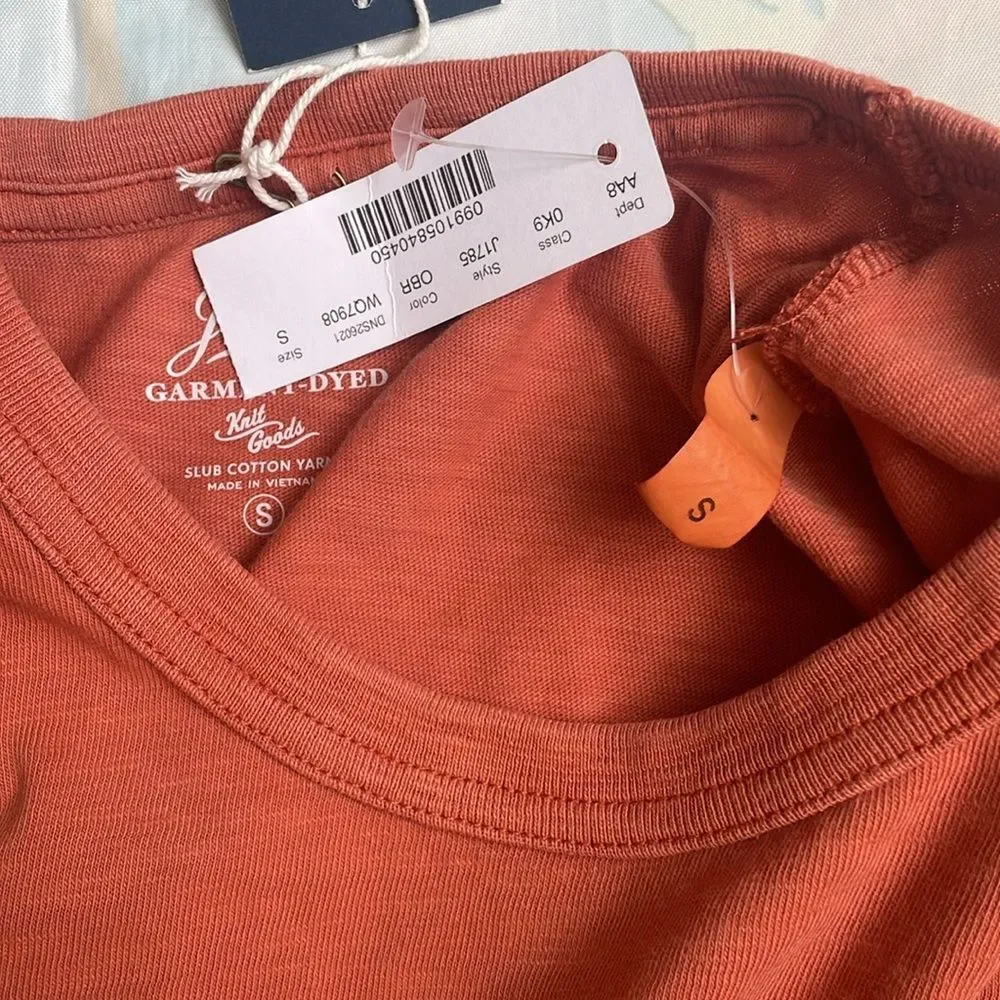J. Crew Men Slim slub cotton garment-dyed T-shirt Short Sleeve NWT